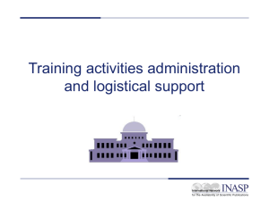 training activities administration