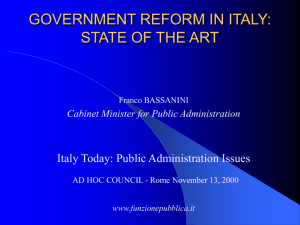 government reform in italy