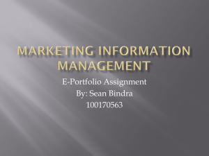 Marketing Information Managemen: E