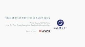 Geoffroy de Schrevel, CEO, Gambit Financial Solutions