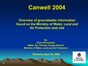 Canwell 2004 - The British Columbia Ground Water Association