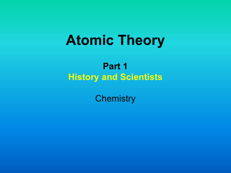 Is The Atomic Theory A Scientific Law