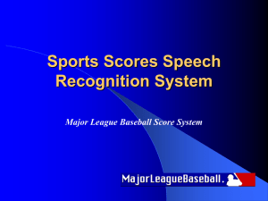 Sports Scores Speech Recognition System