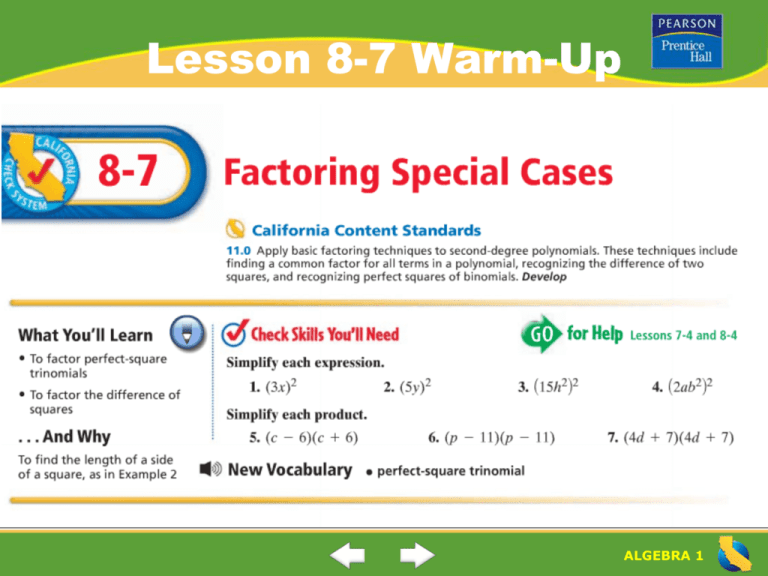 Factoring Trinomials Of The Type Ax2 Bx C