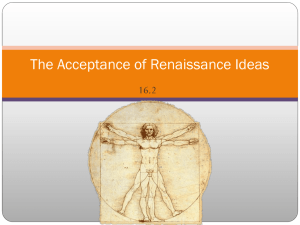 16.2 The Acceptance of Renaissance Ideas