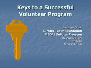 Keys to a Successful Volunteer Program