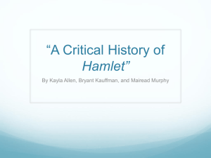 A Critical History of Hamlet