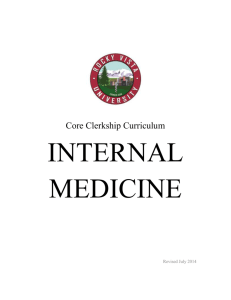 Internal Medicine Clerkship Curriculum