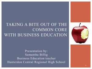 Taking a Bite Out of the Common Core with Business Education