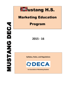 ustang HS Marketing Education Program