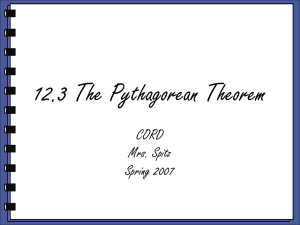 9.2 The Pythagorean Theorem