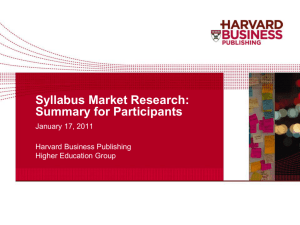 Syllabus Market Research