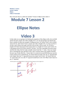 Module 7 Lesson 2 Ellipse Video 3 Transcript