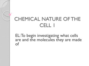 CHEMICAL NATURE OF THE CELL