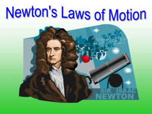 Newton's Laws of Motion - Cinnaminson Public Schools