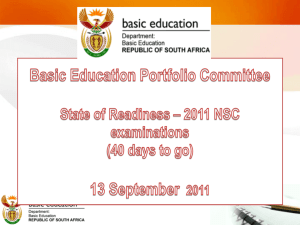 2011 NSC examinations