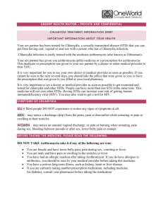 Chlamydia Treatment Information Sheet