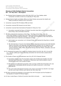 Minutes of 64th Multiple District Convention B'ham Final