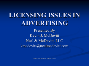 licensing issues in advertising