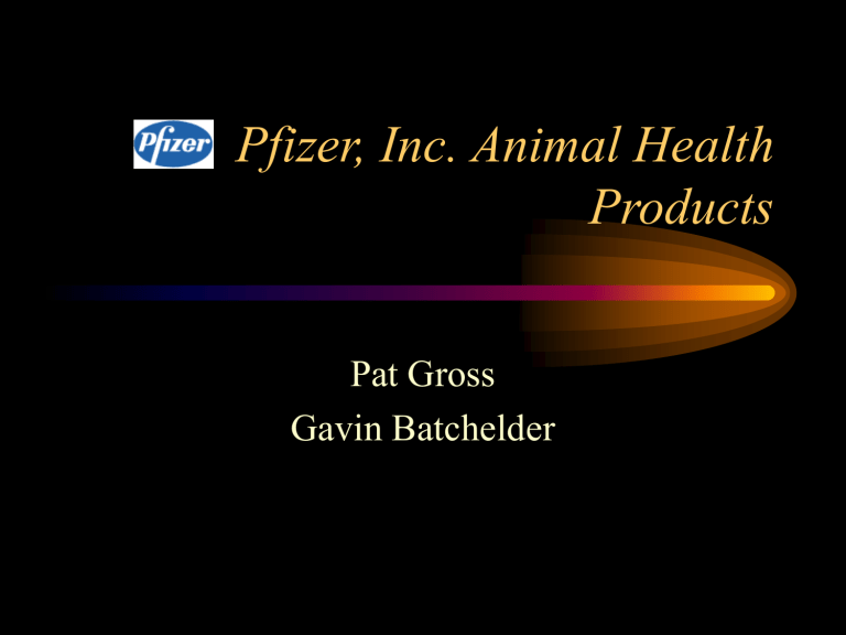 Pfizer, Inc. Animal Health Products