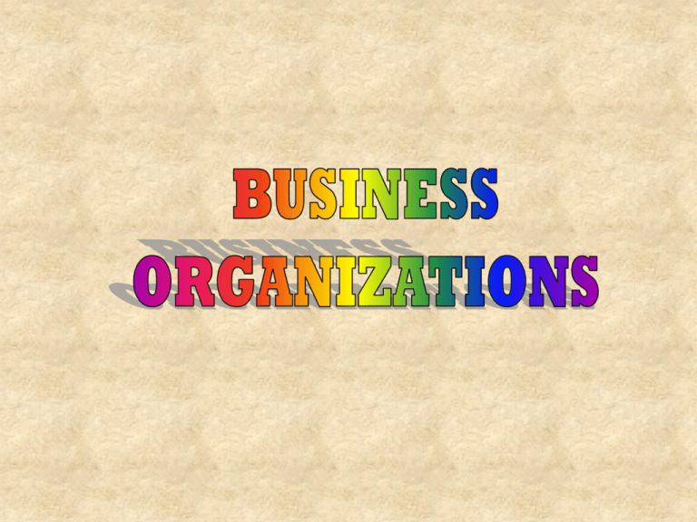 Business Organizations