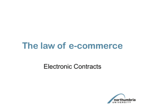 Electronic Contracts 1 PowerPoint
