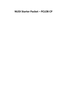 NUDI Starter Packet – PCLOB CP