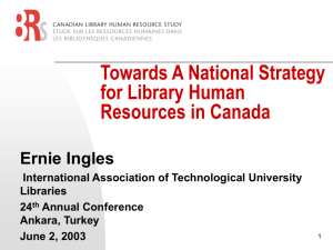 Towards A National Strategy for Library Human - Purdue e-Pubs