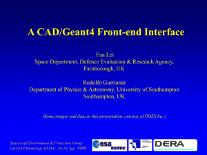 A CAD/Geant4 Front