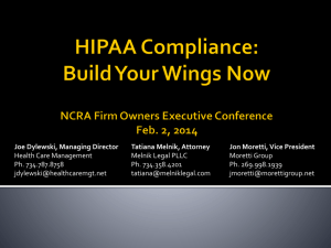 HIPAA - National Court Reporters Association