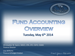 Fund Accounting - City of Palm Coast