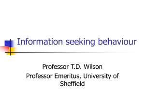 Information seeking behaviour