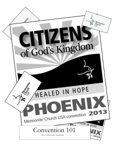 Phoenix 2012 Bible Study 1 - Mennonite Church USA Convention
