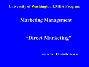 Direct Marketing - University of Washington
