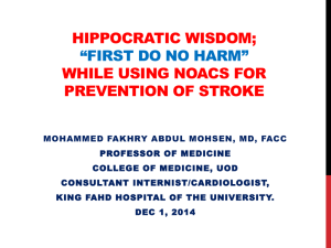 Hippocratic Wisdome first Do No Harm