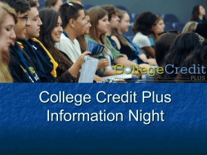 College Credit Plus Powerpoint