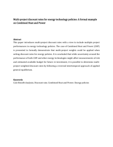 Multi-project discount rates for energy technology policies: A formal