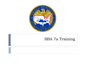 SBA 7(A) PowerPoint Presentation