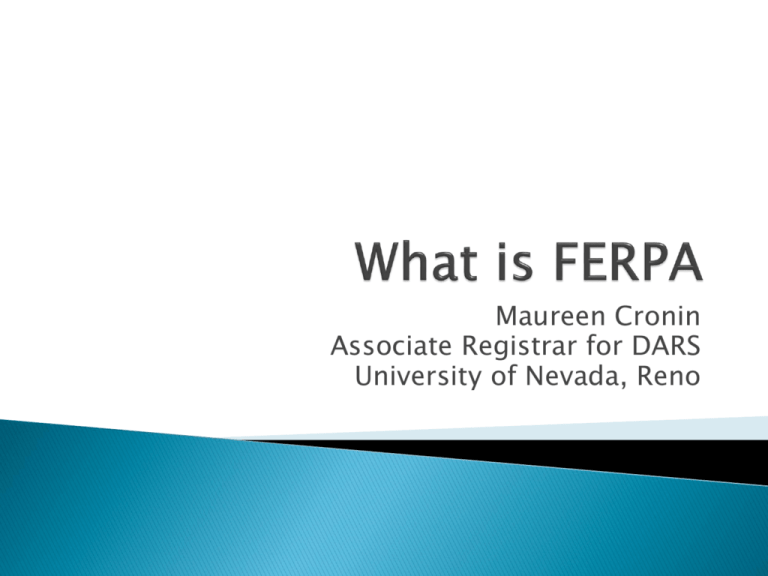  What Is FERPA Presentation