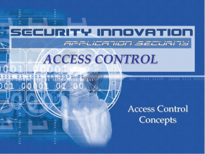 Access Control Concepts