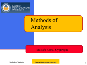 Methods of Analysis - Eastern Mediterranean University Open