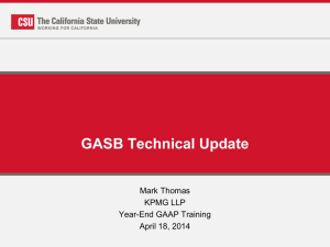 GASB Technical Update
