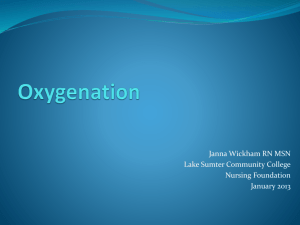 Oxygenation - Lake-Sumter State College