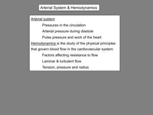 Hemodynamics & arterial system Fall 2011