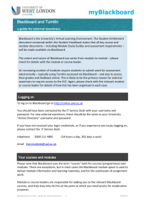 Blackboard and Turnitin - a guide for external examiners
