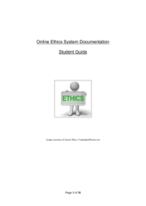 Online Ethics System Documentation Student Guide