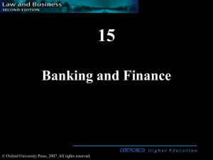 Banking & Finance cont - Oxford University Press