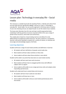 Lesson plan: Technology in everyday life – Social media