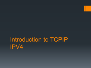 Introduction to TCPIPipv4