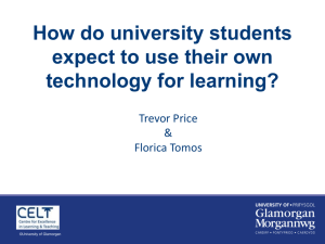 How do university students expect to use their own technology for